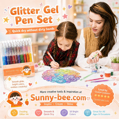 🔥LIMITED TIME SALE :￡6.98!!✨50K+ SOLD!🎁Glitter Gel Pen Set🎨