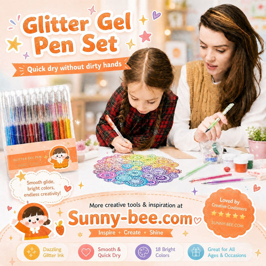 🔥LIMITED TIME SALE :￡6.98!!✨50K+ SOLD!🎁Glitter Gel Pen Set🎨