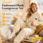 ⏳LAST DAY SALE ONLY ￡23.99!!🔥🍂 Embossed Geometric Plush Set – Timeless Comfort & Effortless Style For Every Occasion