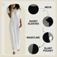 💃Last Day Special Discount❤️🥰Women's Summer Casual Loose Solid Color Short-Sleeve Long Dress