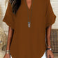 🔥Last Day-60% OFF🖤Women's Plain Short Sleeve Blouse, Casual Solid Color Top for Daily Wear