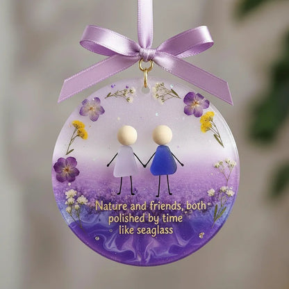 💜Timeless Bonds Sea Glass Christmas Ornament✨Shaped by Nature & Crafted by Hand🪻