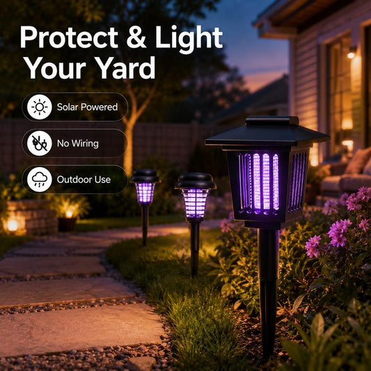 💥LAST DAY SALE 50%OFF💥🌈Solar Mosquito Killer Lamp | 3-in-1 Outdoor Light & Bug Zapper🦟❌