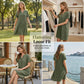 👗Last Day Special Price ￡14.99!!✨👗Women's V-Neck Tunic Dress – Relaxed Fit, Pockets & Breathable
