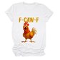 💥Surprise Price: Only £10.99!!🐓F-Caw-F😍Humorous Chicken Pattern T-Shirt🖤