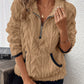 ☀️Half-Zip Fuzzy Sweatshirt🍂 | Cloud-Soft + Roomy Pockets – Comfy Daily/Lounge