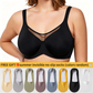 ⏳HOT SALE -BUY 1 GET 1 FREE !!!🖤Women's Elegant Sheer Full Coverage Non-padded Plus Size Bra