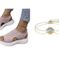 ⏳LAST DAY SALE ONLY ￡12.99!!💐 Women's Breathable Knit Platform Sandals – Air-permeable knit upper, cushioned sole & lightweight comfy summer footwear ✨