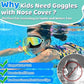 🔥SUMMER GIFT – ONLY £9.99!!🏆#1 Bestselling🏊‍♀️HD children's large frame waterproof and anti-fog swimming goggles
