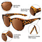 🔥LAST DAY ￡9.99🚀FREE SHIPPING 🕶New Oversized Cat Eye Sunglasses Polarized UV400 Protection