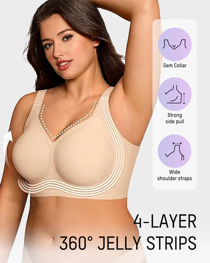 ⏳LAST DAY SALE 50%!!⚡50K+ SOLD!💖COMFORTABLE WIRELESS FULL COVERAGE JELLY SMOOTHING BRA
