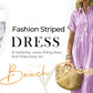 🔥LAST DAY SALE 49% OFF🔥 Striped Lapel Functional Pockets Button Down Shirt Dress