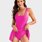 👙Last Day Sale 50% OFF💃Women's One Piece Tummy Control Tie Knot Swimsuit