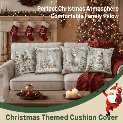 ⏰LAST DAY: ￡9.99 for 4PCS!!⚡50K+ SOLD!💕Christmas Themed Cushion Cover🎁