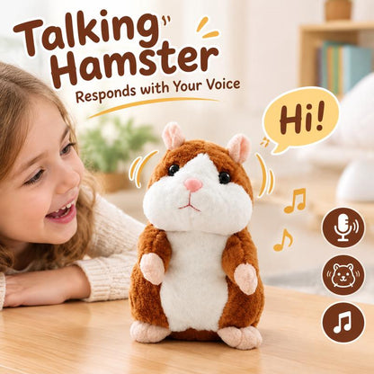 🥳2026 HOT SALE🥳💞50K+ SOLD! 🐹✨ 50% OFF! Talking Hamster Plush – repeats whatever you say, auto head-shaking, hilarious fun for kids & adults. Perfect gift & pet entertainment! 🎁💚