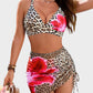 🎁Limited time 60% OFF⏳👙3-Piece Floral Modest High-Waist Swim Skirt Set