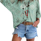 🔥💐SPRING DAY SALE - ONLY £15.99!!⚡50K+ SOLD!✨Womens Bohemian-Inspired Beige Crochet Top with V-Neck