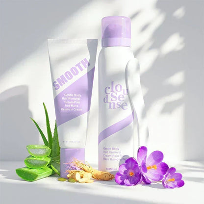 🔥🧴LAST DAY SALE ONLY ￡6.99!! 💖Gentle & Painless Hair Removal Cream Duo for Sensitive Skin, Say Goodbye To Unwanted Hair Without Pain👋