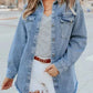 2025 Women's Casual Denim Button Down Distressed Jacket (Buy 2 Free Shipping)