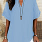 🔥Last Day-60% OFF🖤Women's Plain Short Sleeve Blouse, Casual Solid Color Top for Daily Wear