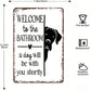 Vintage Black & White Cat Wall Art