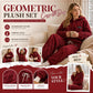 ⏳LAST DAY SALE ONLY ￡23.99!!🔥🍂 Embossed Geometric Plush Set – Timeless Comfort & Effortless Style For Every Occasion