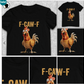 💥Surprise Price: Only £10.99!!🐓F-Caw-F😍Humorous Chicken Pattern T-Shirt🖤