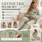 ⏳LAST DAY SALE ONLY ￡23.99!!🔥🍂 Embossed Geometric Plush Set – Timeless Comfort & Effortless Style For Every Occasion