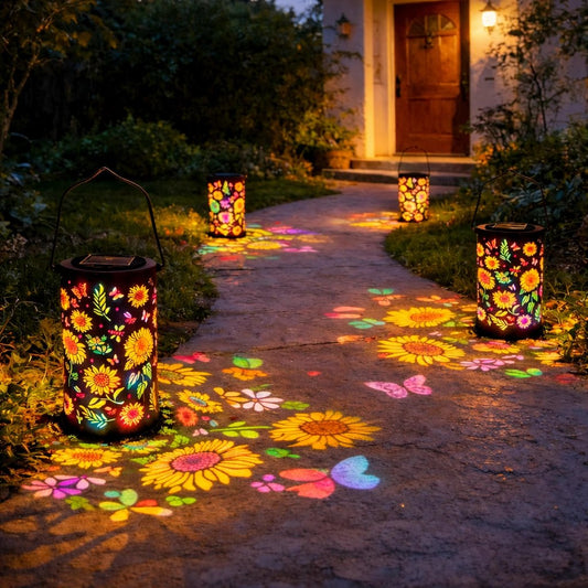 🔥HOT SALE 49% OFF-🌞Colorful Sunflower Glow Solar Garden Lantern