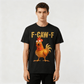 💥Surprise Price: Only £10.99!!🐓F-Caw-F😍Humorous Chicken Pattern T-Shirt🖤