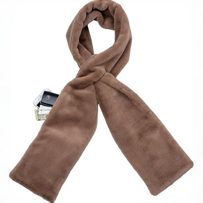🎅Christmas Special Sale-60% OFF!!⚡50K+ SOLD!🧣Ultra-Soft Faux Fur Pull-Through Scarf with Secret Zipper Pocket
