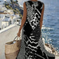 🎁Mother's Day Special Sale 50% OFF!💐Patchwork Leopard Print Sleeveless Long Dress