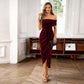💃Christmas Sale 49% OFF🎉Women's Elegant Off The Shoulder Ruched Dress