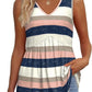 🔥 Last Day Special Price :￡12.99!!👚Women's Print Flowy Sleeveless V Neck Peplum Tank Tops