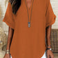 🔥Last Day-60% OFF🖤Women's Plain Short Sleeve Blouse, Casual Solid Color Top for Daily Wear