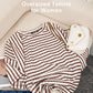 🔥LIMITED TIME SALE 50% OFF⚡50K+ SOLD💕🔥Women's Oversized Striped Color Block Summer T-Shirt