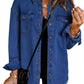 2025 Women's Casual Denim Button Down Distressed Jacket (Buy 2 Free Shipping)