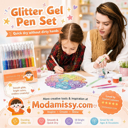 🔥LAST DAY SALE ONLY ￡6.98!!✨50K+ SOLD!🎁Glitter Gel Pen Set