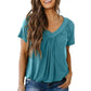 ✨Women's Casual Short Sleeve V Neck Basic T-shirts