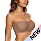 ⛱️Last Day Special Price ￡7.99!!💞Womens Strapless Bras Push Up Bandeau Bra Non Slip Wireless Supportive Padded Bras Seamless Comfortable Tube Jelly Bra
