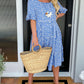 💗LAST DAY SALE 50% OFF💥Round Neck Polka Dot Print Midi Dress