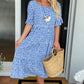 💗LAST DAY SALE 50% OFF💥Round Neck Polka Dot Print Midi Dress