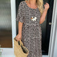 💗LAST DAY SALE 50% OFF💥Round Neck Polka Dot Print Midi Dress
