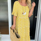 💗LAST DAY SALE 50% OFF💥Round Neck Polka Dot Print Midi Dress