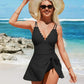 🎁New Arrival✨Last Day Promotion 60% OFF🌟Deep V Knot Detail Skirted Swimsuit