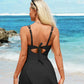 🎁New Arrival✨Last Day Promotion 60% OFF🌟Deep V Knot Detail Skirted Swimsuit