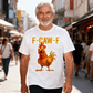 💥Surprise Price: Only £10.99!!🐓F-Caw-F😍Humorous Chicken Pattern T-Shirt🖤