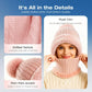 ⏰Black Friday Mega Deal – ￡12.99!!💖Women's Winter One-Piece Knitted Beanie Scarf Mask