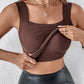 🏆Last Day Special Price ￡8.99💐Women's U Neck Thermal Tank Tops with Built-In Bra