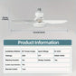 ⏳LIMITED TIME SALE 50% OFF🌀40W LED Ceiling Fan Light – 20.5” Ultra-Quiet with Remote 🎯 | E27 + FREE B22 Adapter 🔌 | For Bedroom 😴, Kitchen 👩‍🍳 & Garage 🛠️ – UK Ready! 🇬🇧